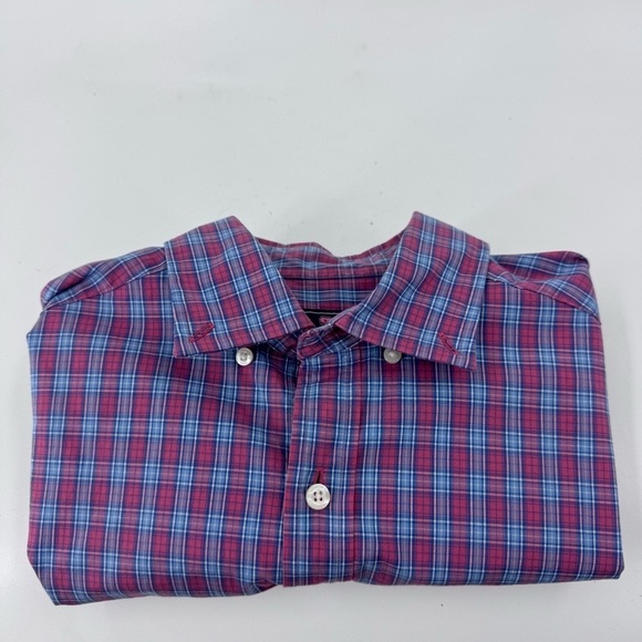 Vineyard Vines Blue and Red Casual Button Down Shirt - Picture 4 of 8